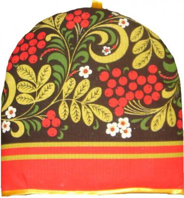 фото - Грелка Хохлома Ягодки колпак на чайник 27 х 25 см фото - Грелка Хохлома Ягодки колпак на чайник 27 х 25 см