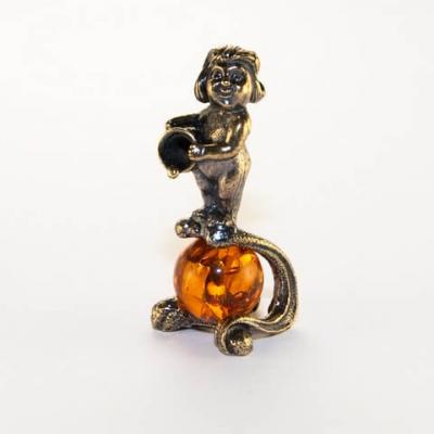 Фото - Фигурка с янтарем Знак зодиака Водолей 4 см