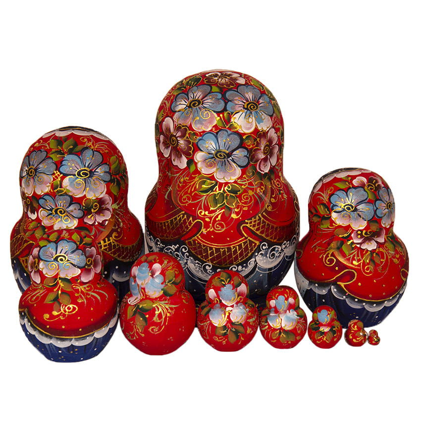 Фото - Матрешка художественная деревянная Москва 10 мест 18 см