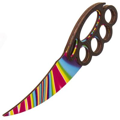 Фото - Нож с рукоятью Радужный градиент 23,5 см