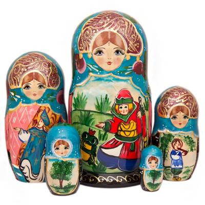 Фото - Матрёшка сказка Иван царевич и царевна лягушка 5 кукол 17 см