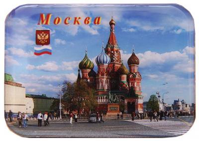 Фото - Магнит на холодильник деревянный Москва 8 х 6,5 см Фото - Магнит на холодильник деревянный Москва 8 х 6,5 см