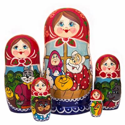 Фото - Матрешка детская Сказка Колобок 5 мест 17 см