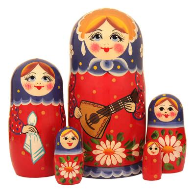 Фото - Матрешка деревянная с балалайкой Подарочек 5 мест 17 см