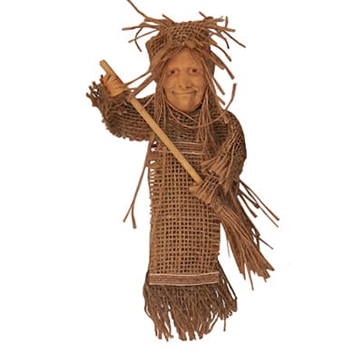 Баба Яга в желтом платочке колокольчик