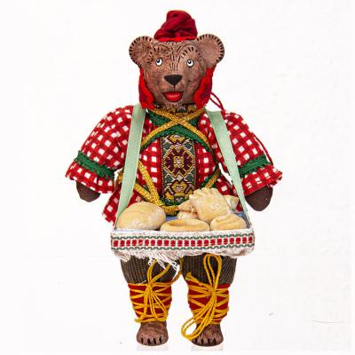 Фото - Фарфоровая кукла Медведь коробейник 15 см Фарфоровая кукла Медведь коробейник 15 см