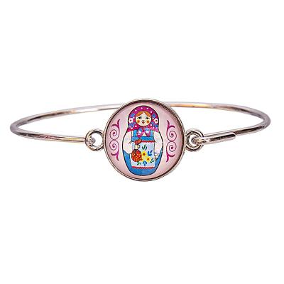 Фото - Браслет круглый металлический Матрешки 7,5 см