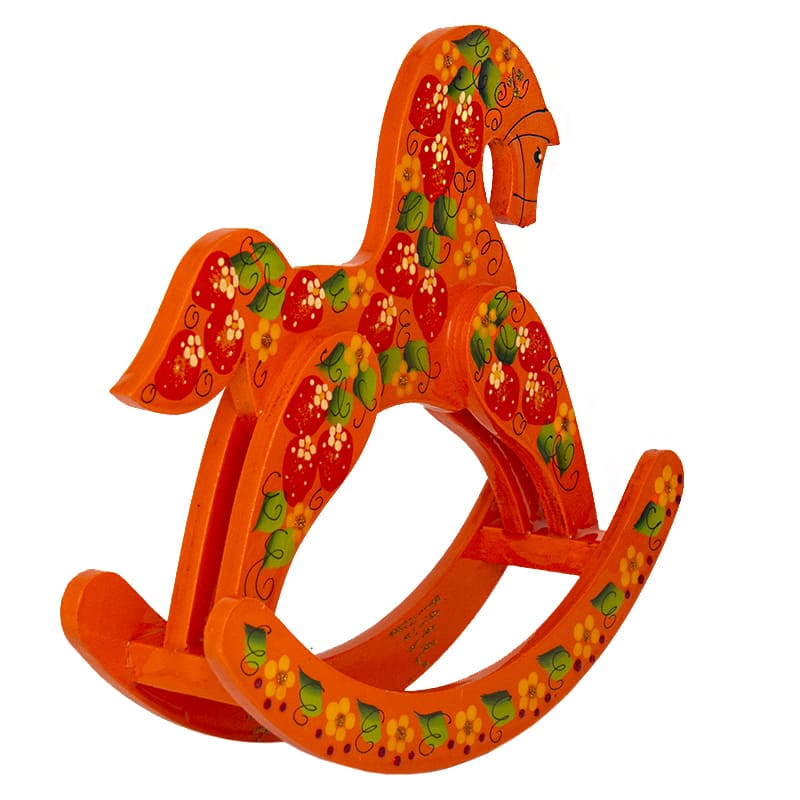 Фото - Деревянная лошадка качалка расписная Лучик 21 х 20 см