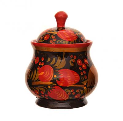 Фото - Солонка Хохлома деревянная 7,5 см