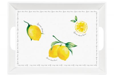 Поднос с ручками Амальфи лимоны 51х 38 см