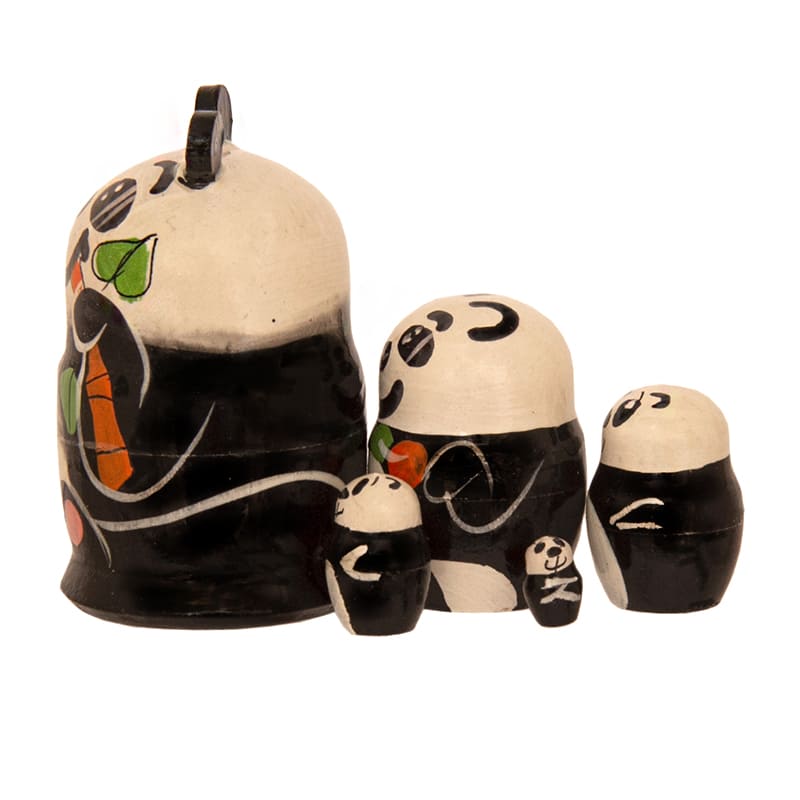 Фото - Маленькая матрешка авторская Панда 5 мест 6 см