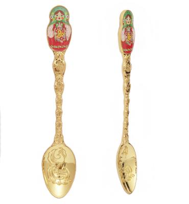 Фото - Ложка Матрешка цвет золото 11 см