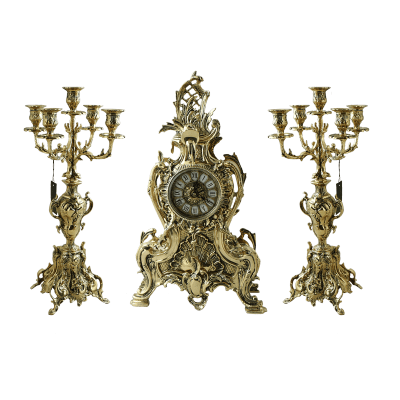 Каминный набор Часы и канделябры Афродита