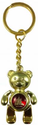 Фото - Брелок для ключей сувенирный Медвежонок Москва золото 10 см
