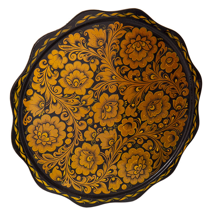 Фото - Набор для вина Хохлома "Золотая кудрина" 8 предметов