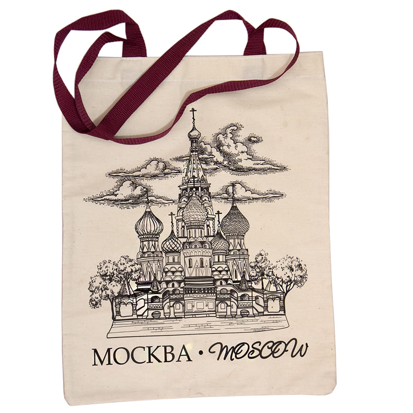 Фото - Сумка хлопковая для сувениров Москва 44 х 35 см