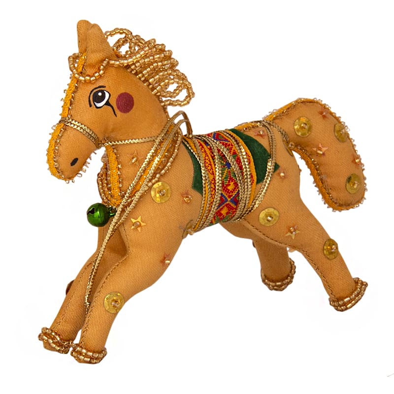 Фото - Текстильная игрушка Лошадка бисерная Золотинка 13 х 11 см