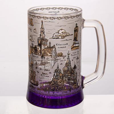 Фото - Пивная кружка Москва 500 мл фиолетовое дно Фото - Пивная кружка Москва 500 мл фиолетовое дно