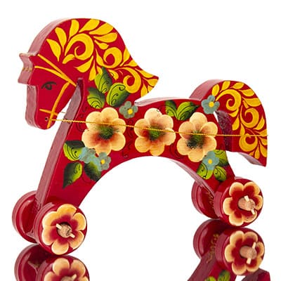 Деревянная лошадка каталка