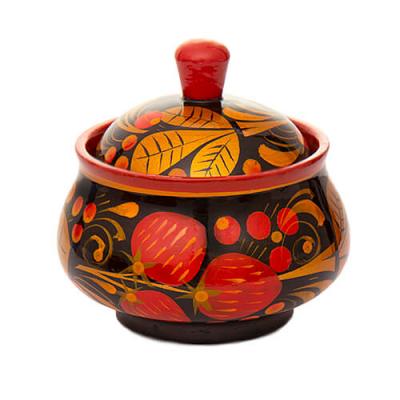 Фото - Баночка с крышкой Хохлома 6,5 см