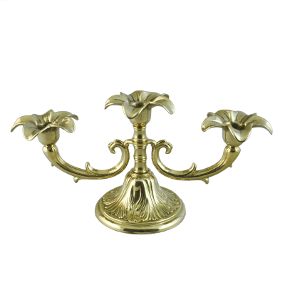 Фото - Канделябр на три свечи Цветок 27 х 14 см