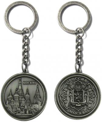 Фото - Брелок монета Москва храмы и герб 3,5 см