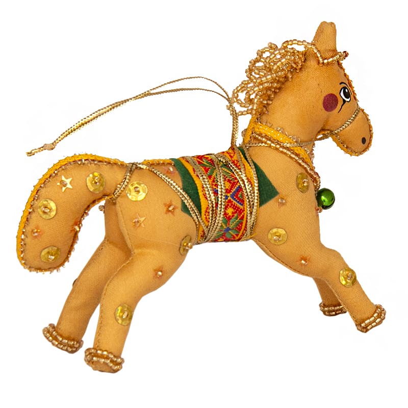 Фото - Текстильная игрушка Лошадка бисерная Золотинка 13 х 11 см