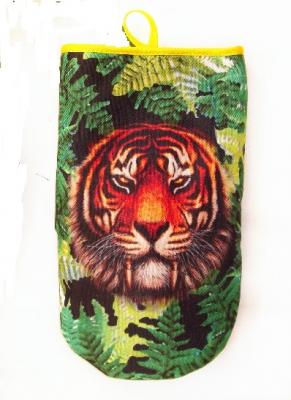 Фото - Прихватка рукавица из текстиля портрет Тигр 27 х 16,5 см