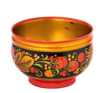 Фото - Сахарница деревянная без крышки Хохлома 12 х 8 см