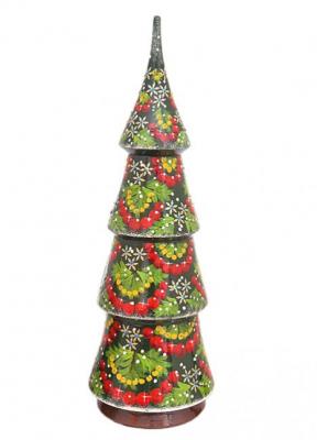 Фото - Футляр для бутылки водки 0,5 литров Новогодняя ёлка 41 см