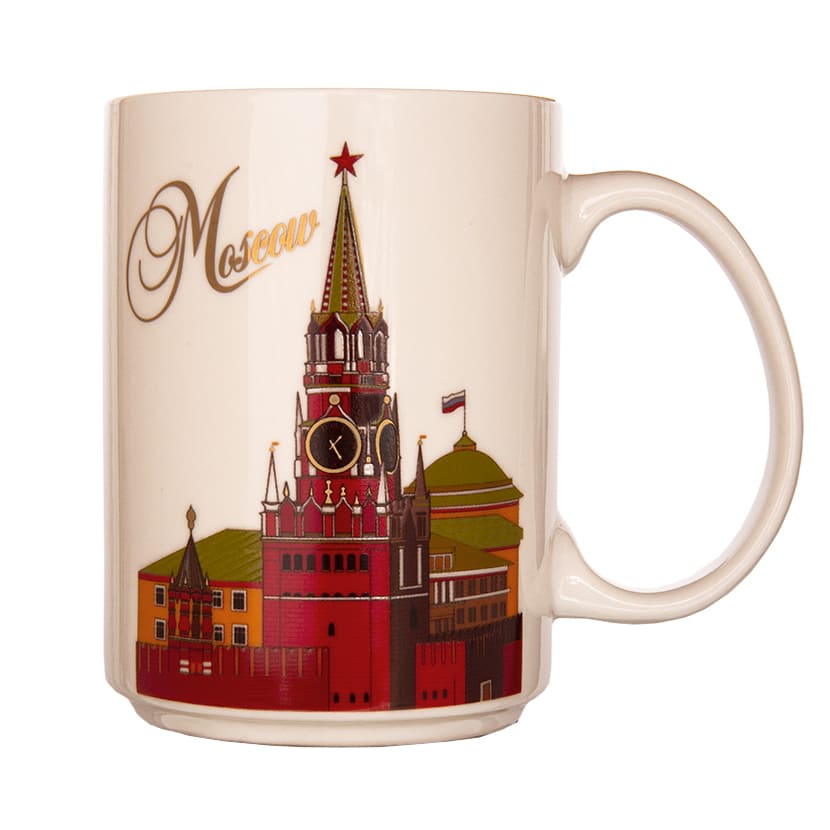Фото - Кружка сувенирная фарфоровая Золотая Москва 300 мл Фото - Кружка сувенирная фарфоровая Золотая Москва 300 мл