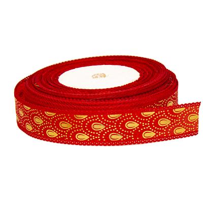 Фото - Лента Золотые капельки Красный Фото - Лента Золотые капельки Красный