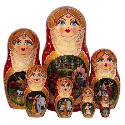 Фото - Авторская матрешка "Русская тройка" 7 мест 30 см