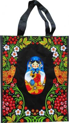 Фото - Сумка Матрешка черная с ручками 35 х 40 см