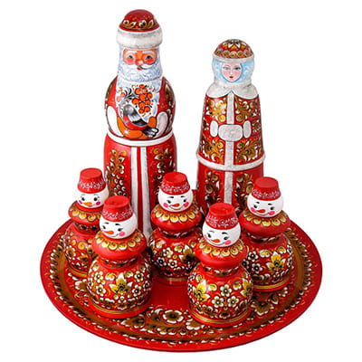 Набор Новогодняя сказка Хохлома Штоф и стопки