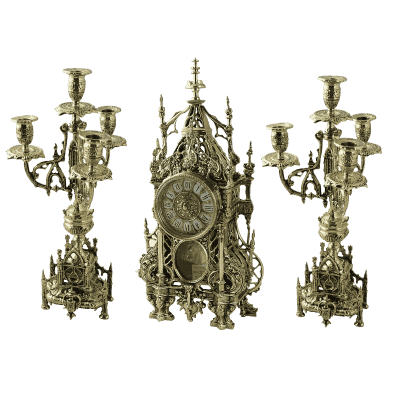 Фото - Каминные бронзовые часы и канделябры Кафедральный