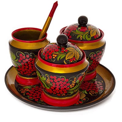 Столовый хохломской набор 