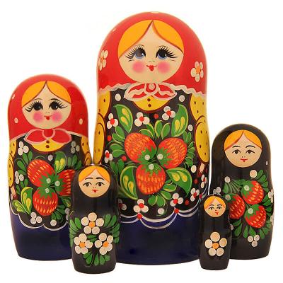 Фото - Матрешка ручной работы Ягодная 5 мест 17 см