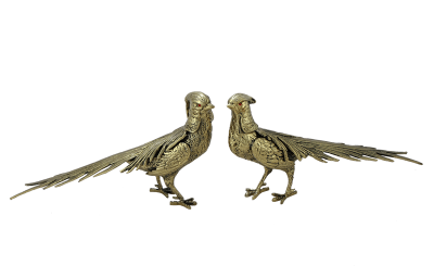 Фото - Пара статуэток Фазаны золото 17 х 32 см