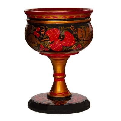 Фото - Хохломская конфетница вазочка "Лакомка" 16 см