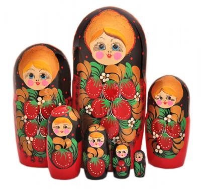 Фото - Детская матрешка Земляничка 10  мест 21 см