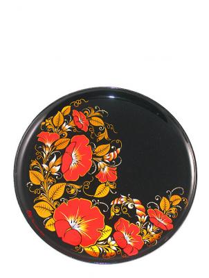 Фото - Тарелка панно интерьерное Красные маки 30 см Хохлома Фото - Тарелка панно интерьерное Красные маки 30 см Хохлома