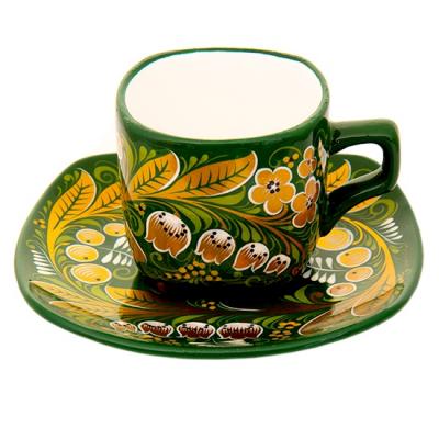 Фото - Авторская кофейная пара Хохлома Ландыши 4,5 см