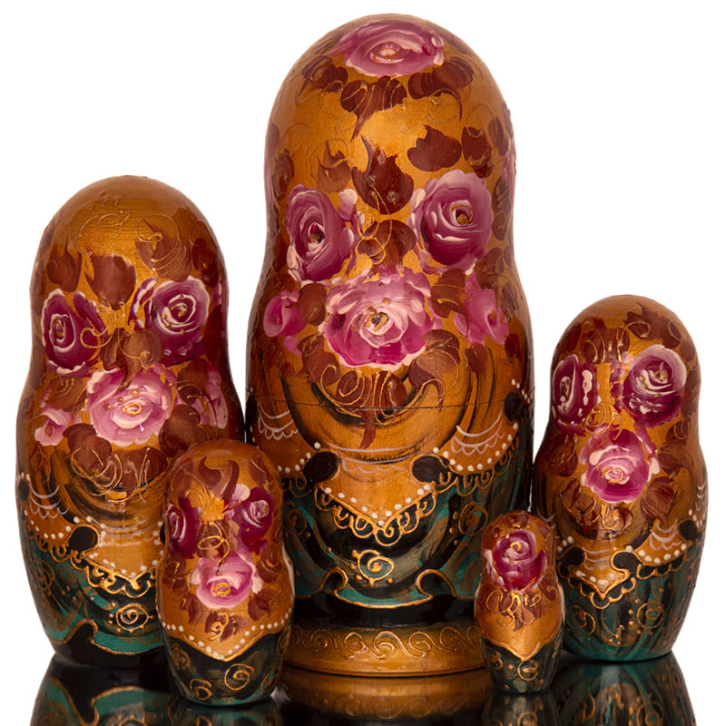 Фото - Матрешка авторская Храмы Москвы 5 мест 17 см