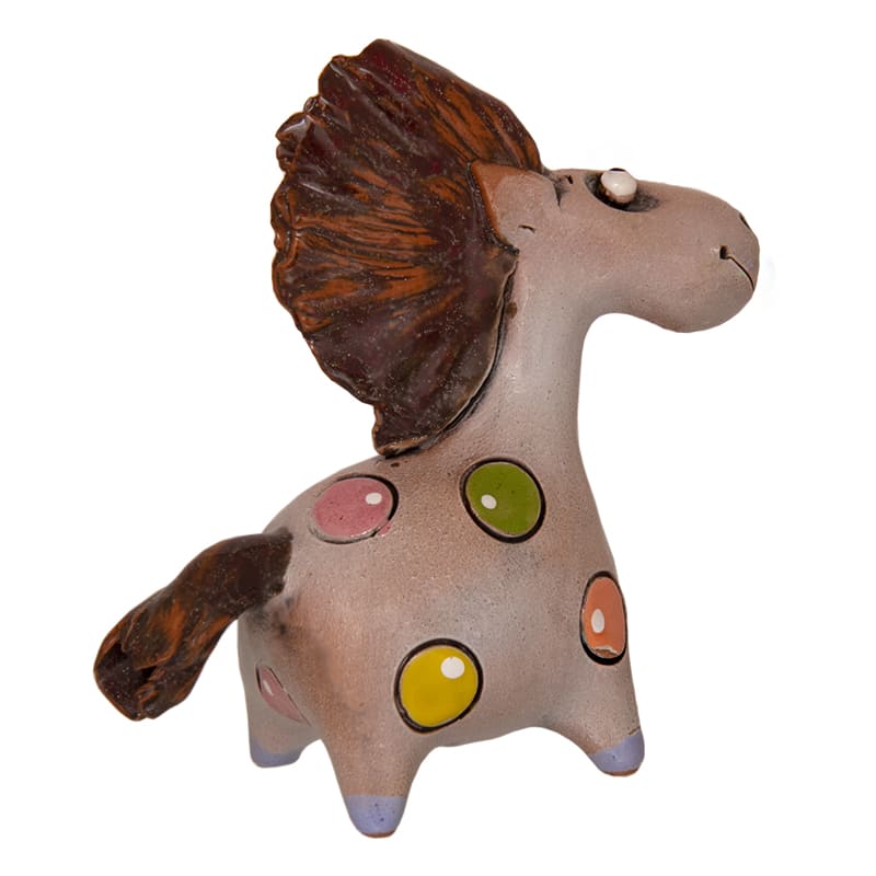 Фото - Керамическая статуэтка Лошадка Сивка бурка 11 х 12 см