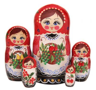 Фото - Матрешка с корзиной ягод Дарина 5 мест 17 см