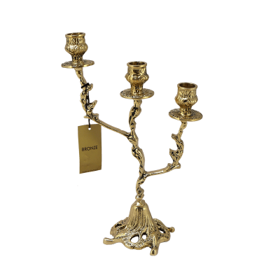 Фото - Бронзовый канделябр на три свечи Эскада 30 х 20 см