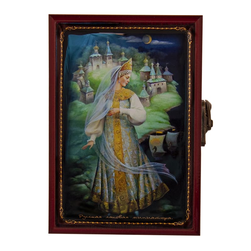 Фото - Шкатулка деревянная для украшений Царевна 12 х 8 см