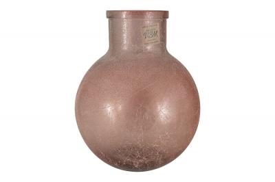 Фото - Ваза круглая из стекла Silk розовая, 31 см