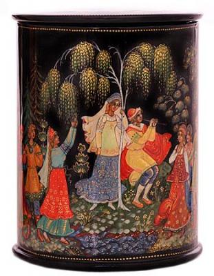 Фото - Шкатулка Палех - Снегурочка авторская работа 13,5 х 10 см